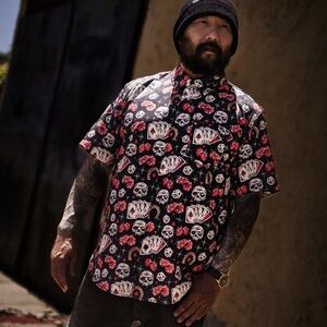 Sullen Men's Tough Luck Print Shirt Size XL